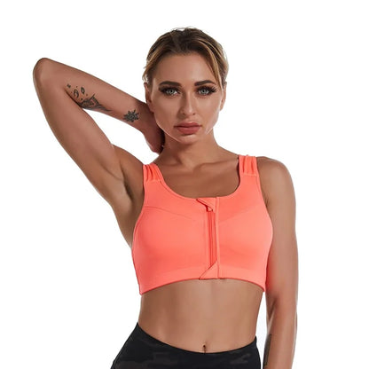 Women's Zip-Up Sports Bra: Running, Yoga, and More!