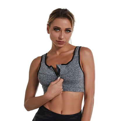 Women's Zip-Up Sports Bra: Running, Yoga, and More!